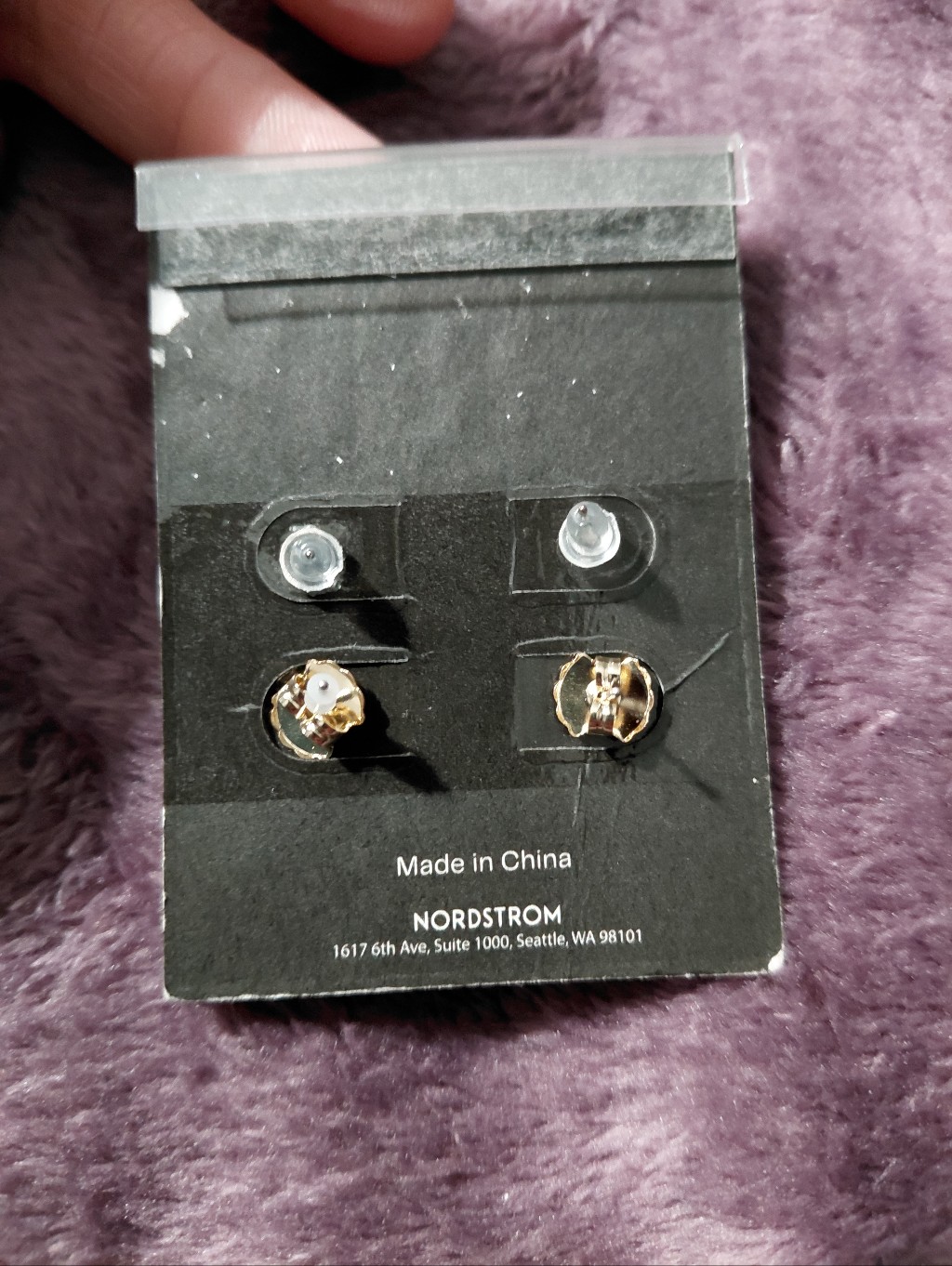 Nwt Nordstrom Rack Gold Tone Cubic Zirconia Drop Stud Earrings | Minimalist Cc — image 5 of 5